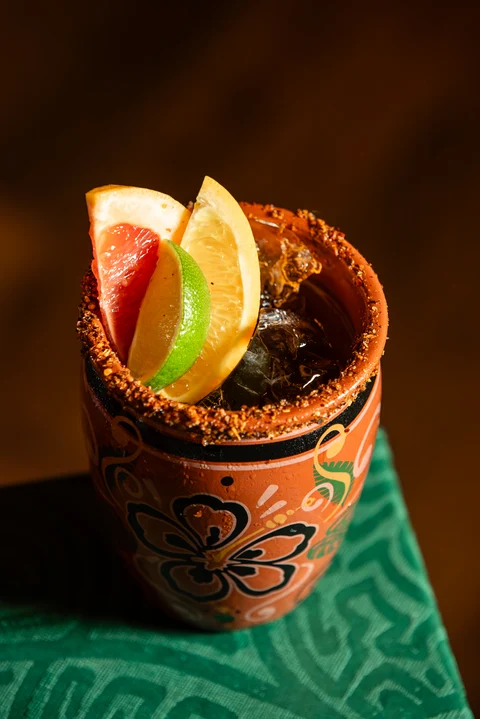 Citrus cocktail painted cup